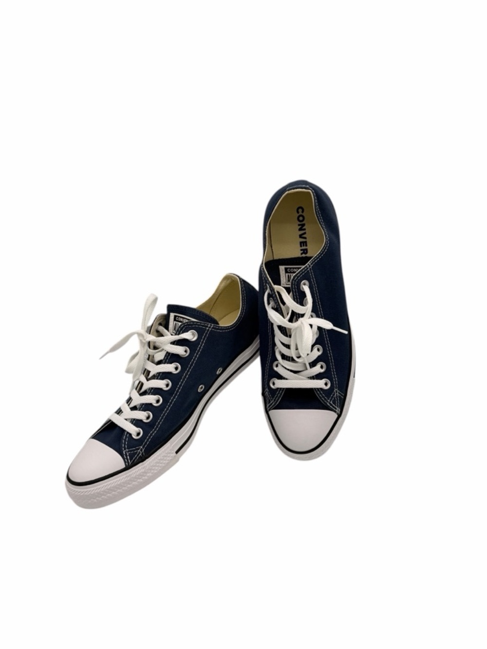 Navy & White - Converse All-Stars Low Top Sneakers - Unisex W 11/M 9 - Picture 7 of 11